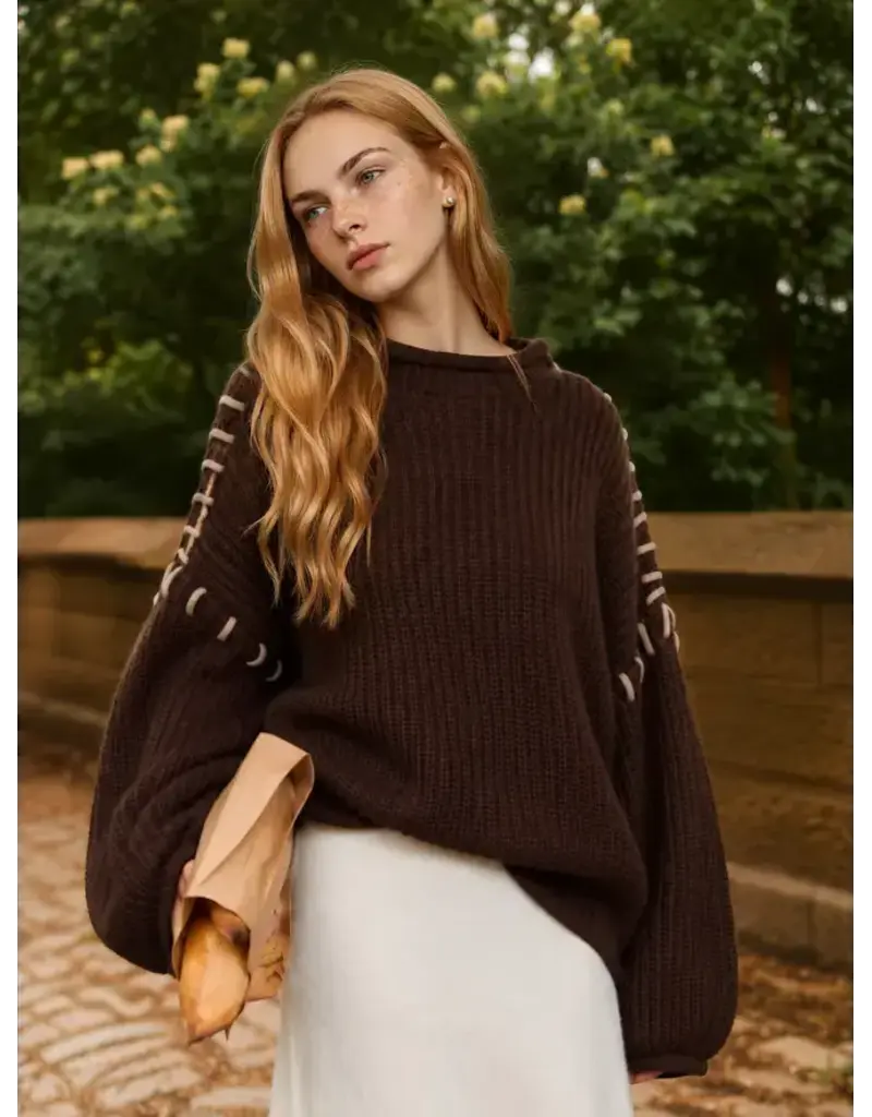 bp Contrast Stitch Sweater