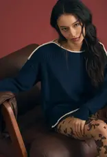 bp Contrast Trim Boatneck Sweater