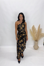Dress Forum Pleated Floral Dress