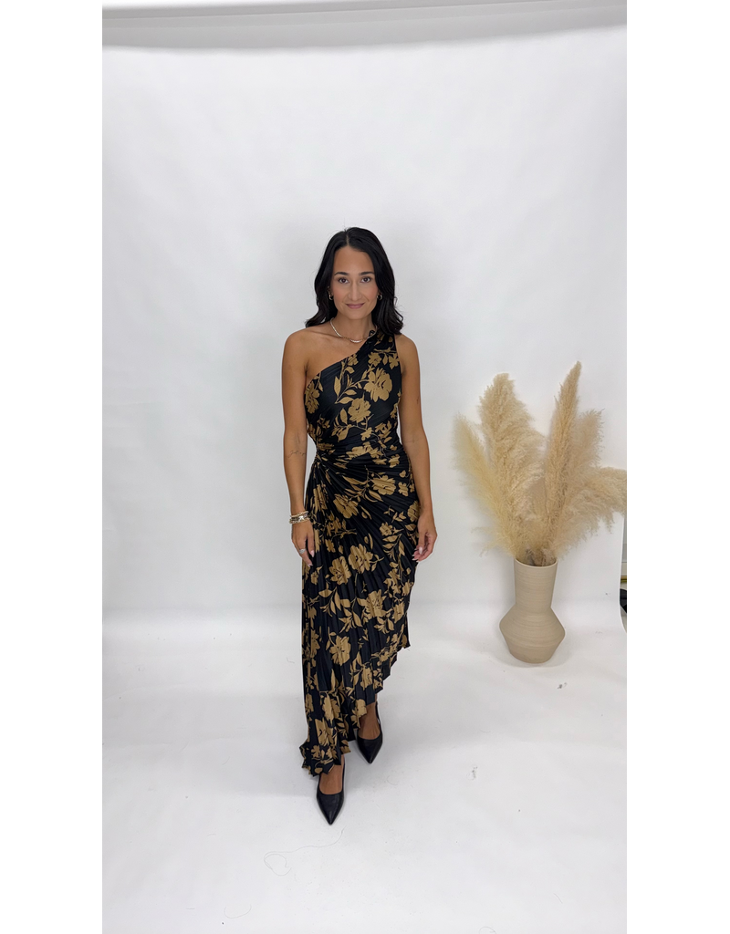 Dress Forum Pleated Floral Dress