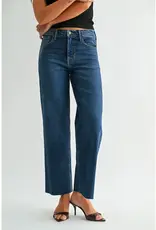 Just Black Denim Straight Lef with Scissor Cut Hem