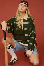 bp Contrast Collar Striped Polo