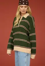 bp Contrast Collar Striped Polo