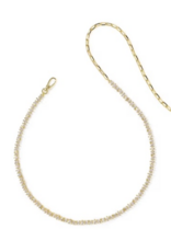 Kendra Scott FATE TENNIS NECKLACE GOLD METAL WHITE CZ