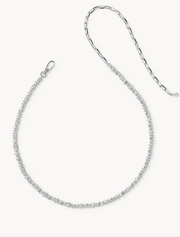 Kendra Scott FATE TENNIS NECKLACE RHODIUM WHITE CZ