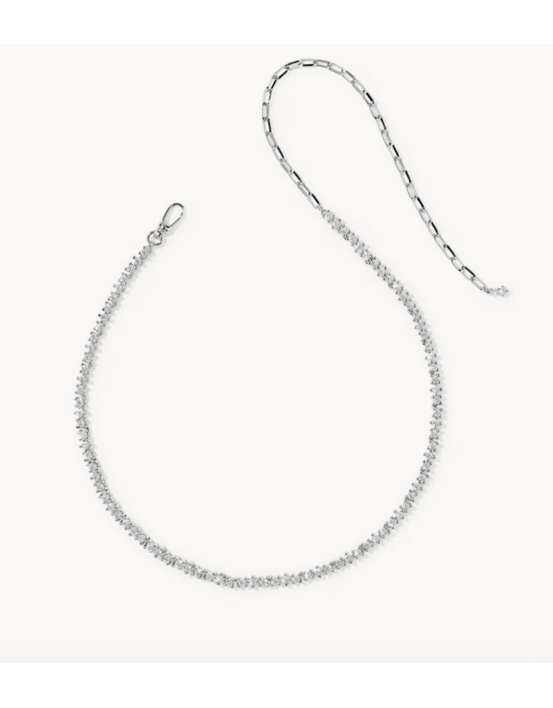 Kendra Scott FATE TENNIS NECKLACE RHODIUM WHITE CZ