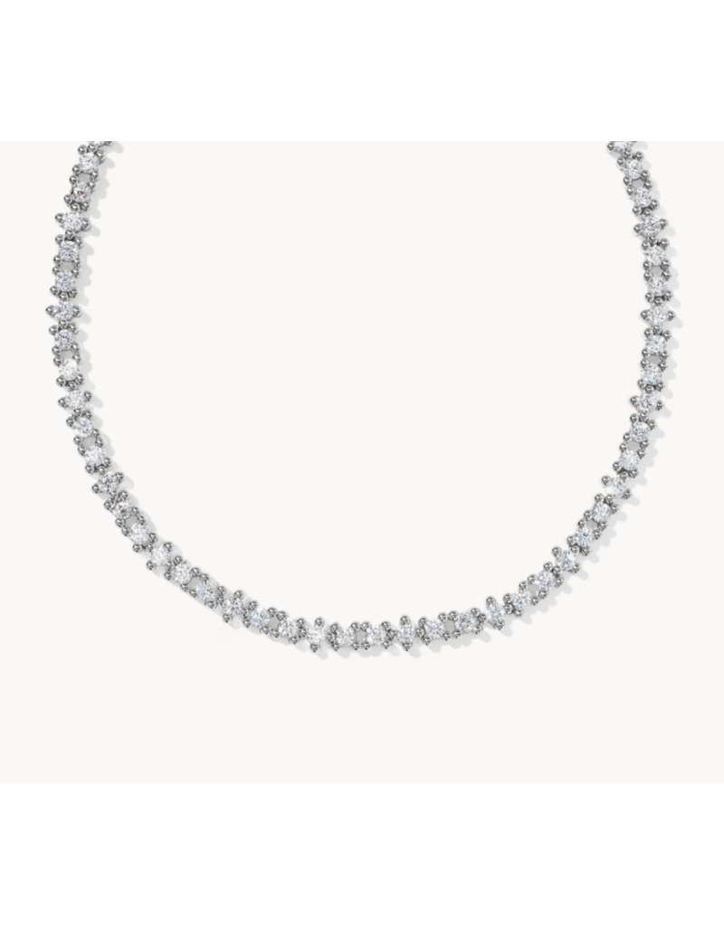 Kendra Scott FATE TENNIS NECKLACE RHODIUM WHITE CZ