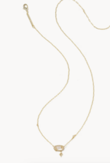 Kendra Scott ELISA STAR PENDANT NECKLACE GOLD CRYSTAL IVORY