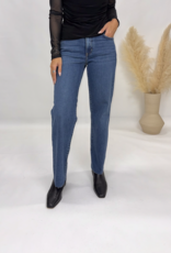 Just Black Denim Straight Lef with Scissor Cut Hem