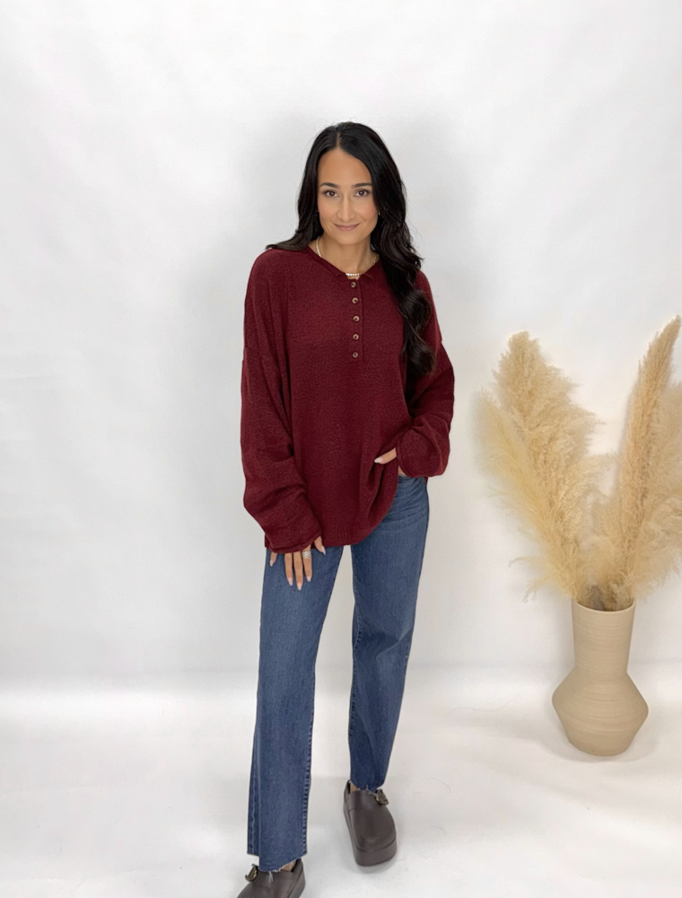 bp Relaxed Henley Pullover