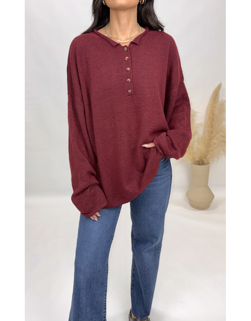 bp Relaxed Henley Pullover