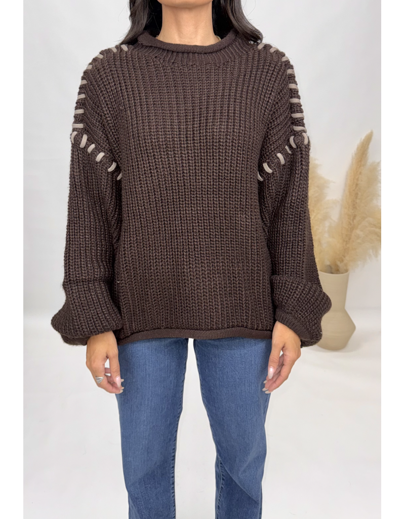 bp Contrast Stitch Sweater