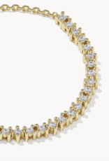Kendra Scott FATE TENNIS BRACELET GOLD METAL WHITE CZ