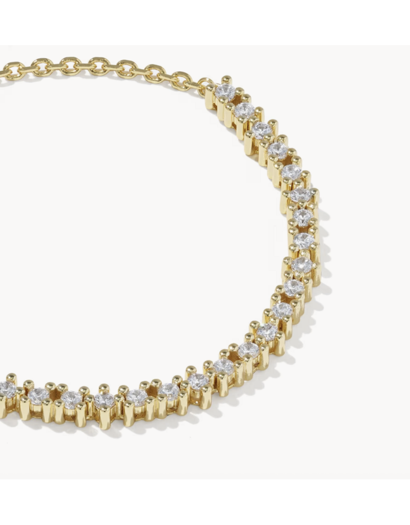 Kendra Scott FATE TENNIS BRACELET GOLD METAL WHITE CZ