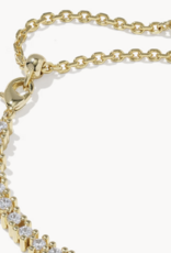 Kendra Scott FATE TENNIS BRACELET GOLD METAL WHITE CZ