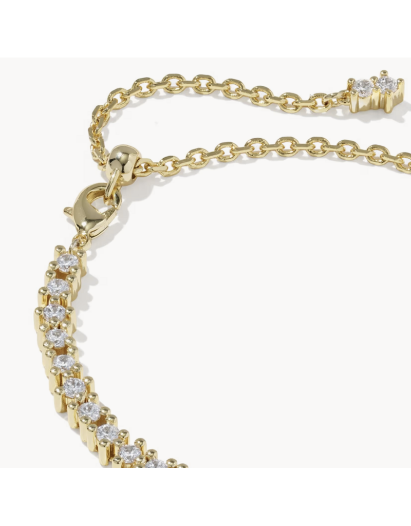 Kendra Scott FATE TENNIS BRACELET GOLD METAL WHITE CZ