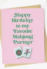 big moods "To My Favorite Mahjong Partner" Birthday Card
