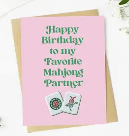 big moods "To My Favorite Mahjong Partner" Birthday Card