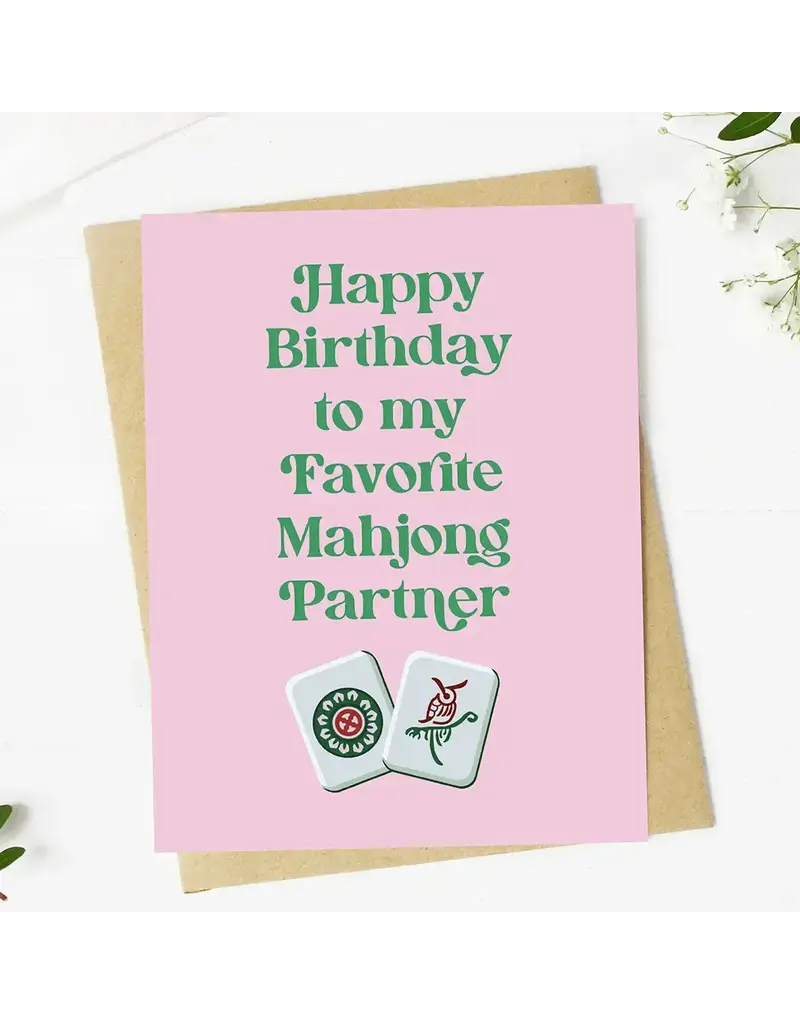 big moods "To My Favorite Mahjong Partner" Birthday Card