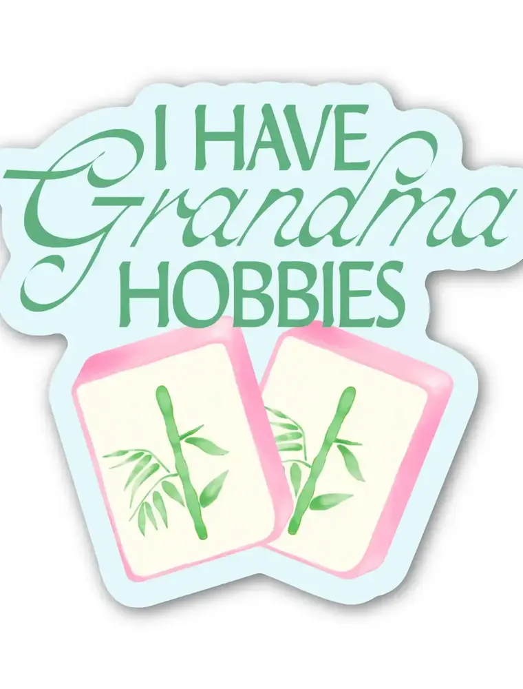 big moods "I Have Grandma Hobbies" Mahjong Tile Sticker