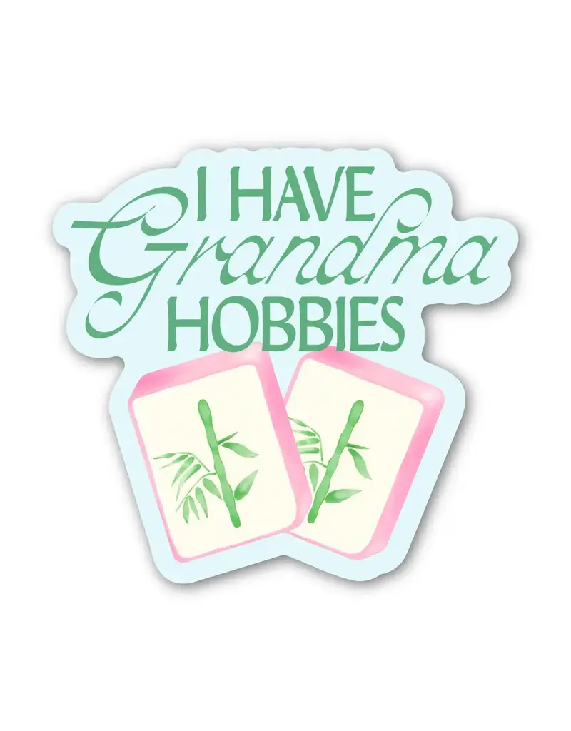 big moods "I Have Grandma Hobbies" Mahjong Tile Sticker