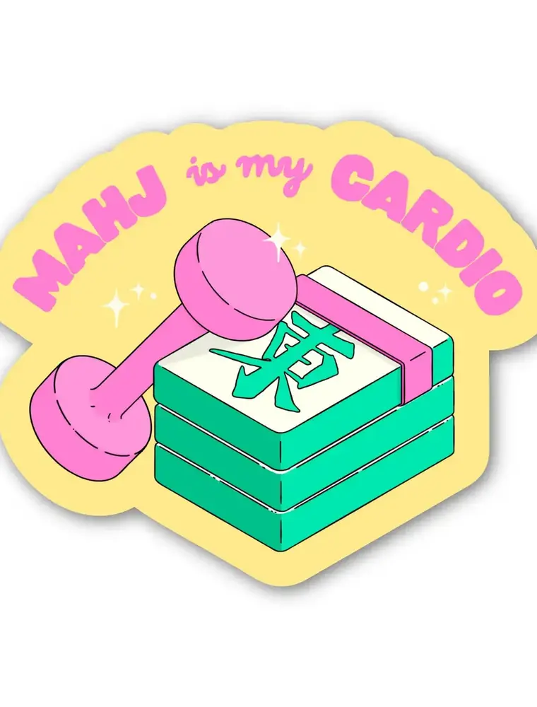 big moods "Mahj Is My Cardio" Mahjong Sticker