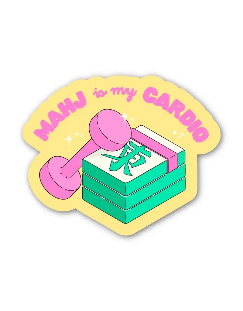 big moods "Mahj Is My Cardio" Mahjong Sticker