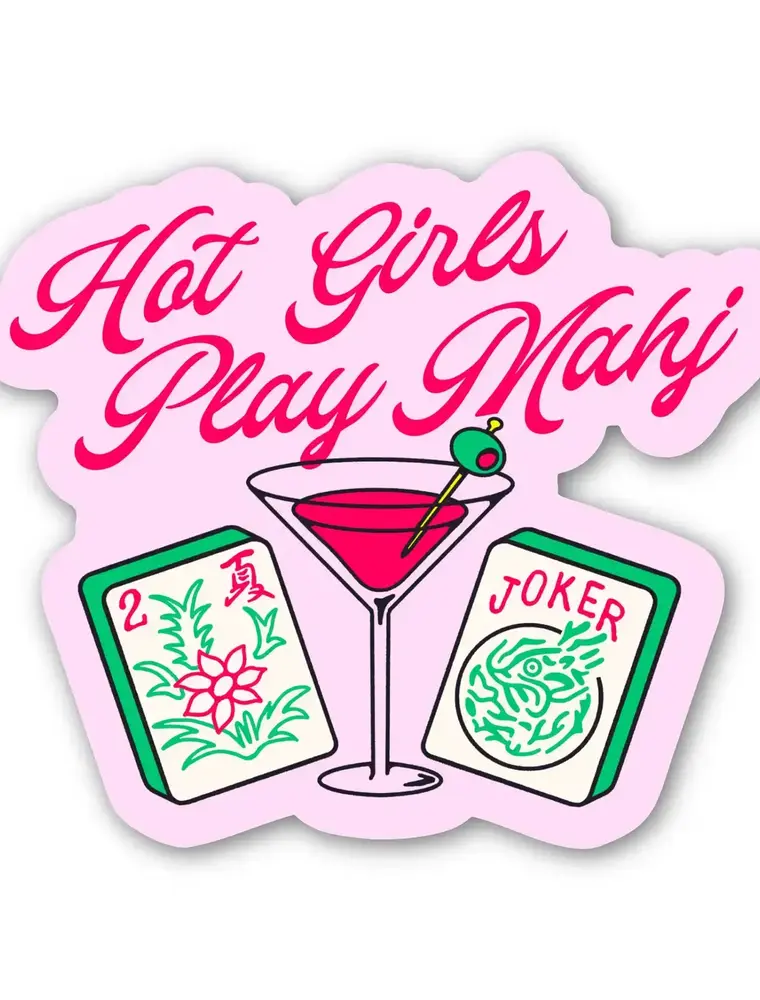 big moods "Hot Girls Play Mahj" Mahjong Game Night Stickers