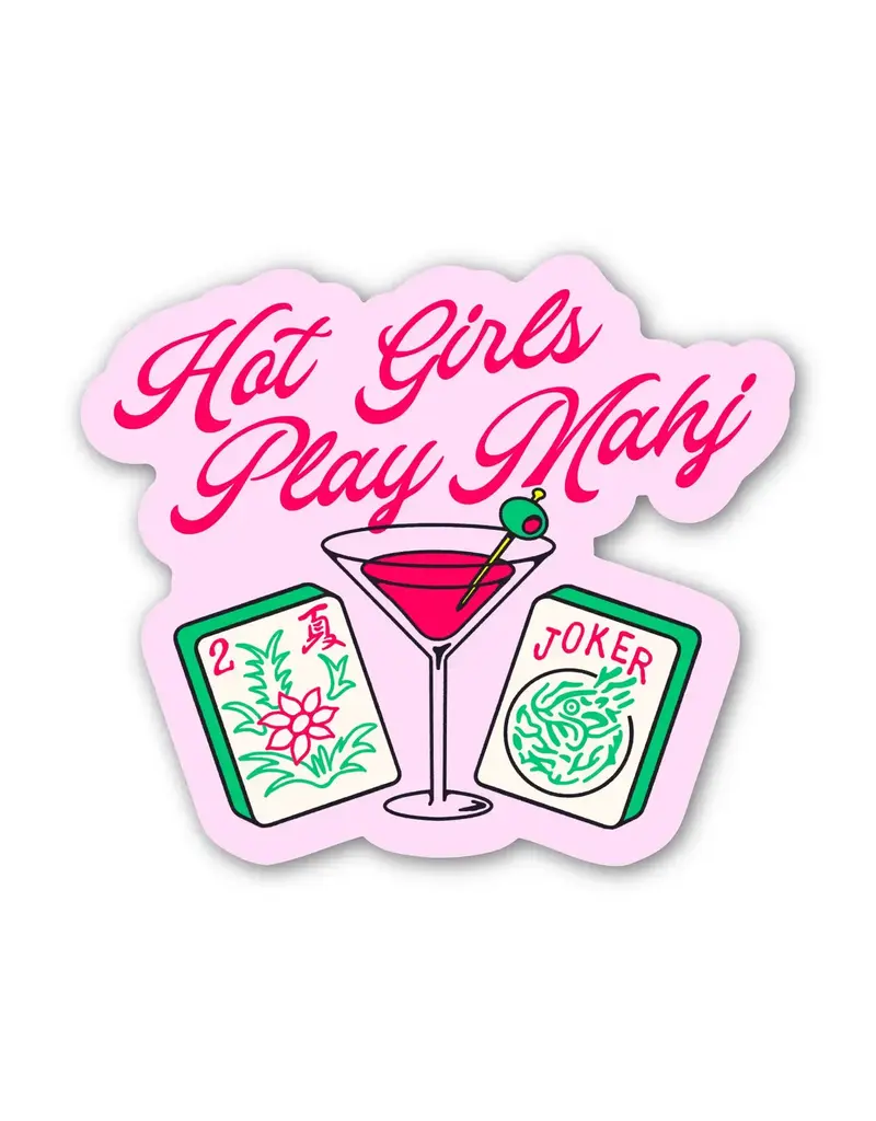 big moods "Hot Girls Play Mahj" Mahjong Game Night Stickers