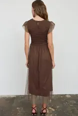 bp Gianna Polka Dot Midi Dress