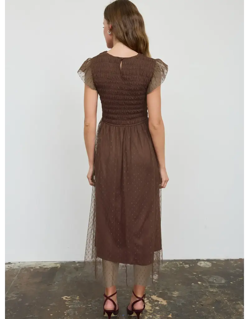 bp Gianna Polka Dot Midi Dress