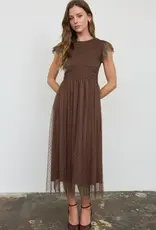 bp Gianna Polka Dot Midi Dress
