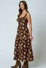 bp Violet Floral Midi Dress