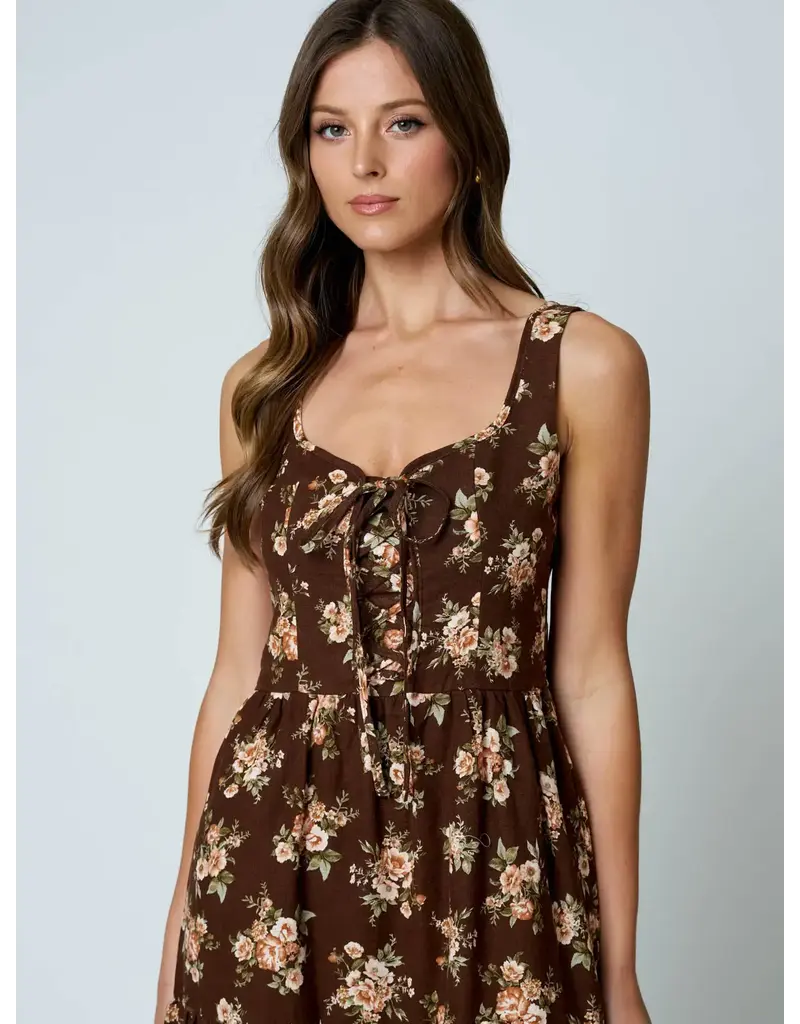 bp Violet Floral Midi Dress