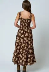 bp Violet Floral Midi Dress