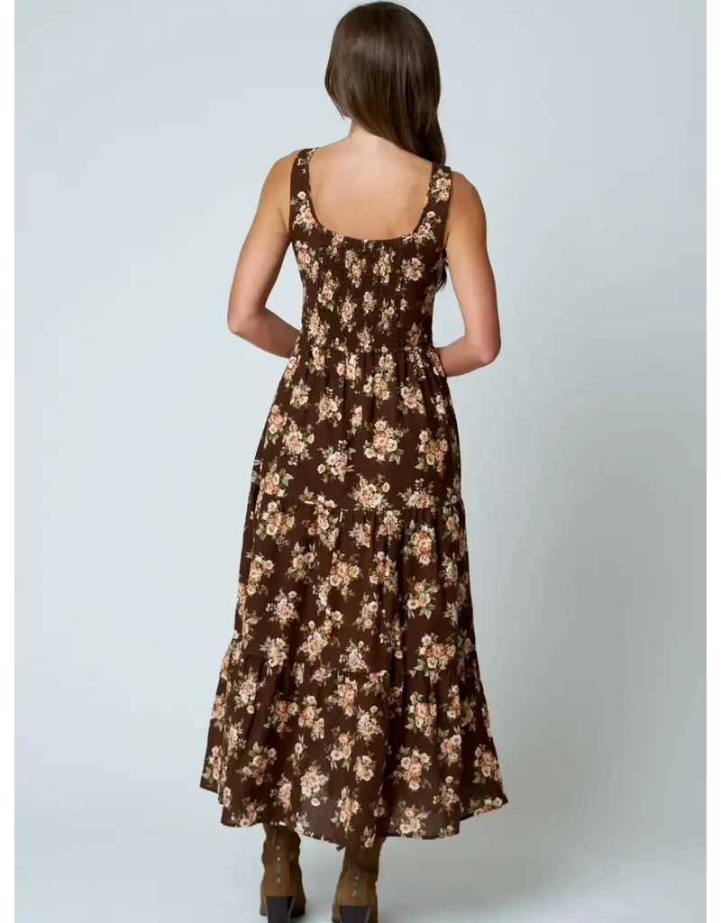 bp Violet Floral Midi Dress
