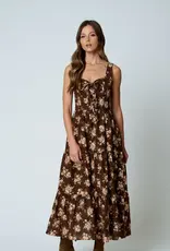 bp Violet Floral Midi Dress