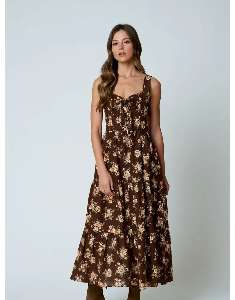 bp Violet Floral Midi Dress