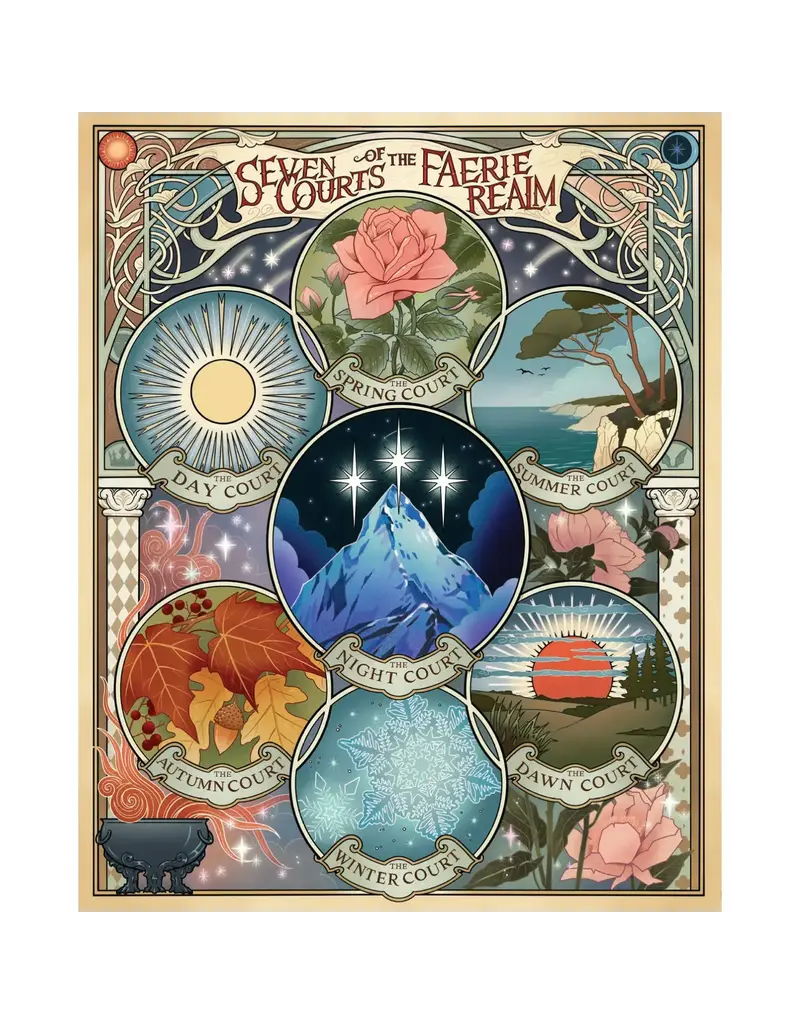 Chronicle Books ACOTAR Official Seven Courts of the Faerie Realm 1000 Piece Puzzle