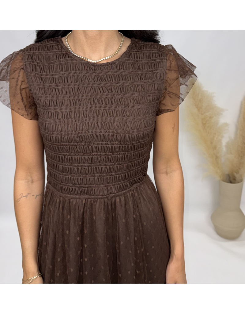 bp Gianna Polka Dot Midi Dress