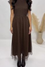 bp Gianna Polka Dot Midi Dress