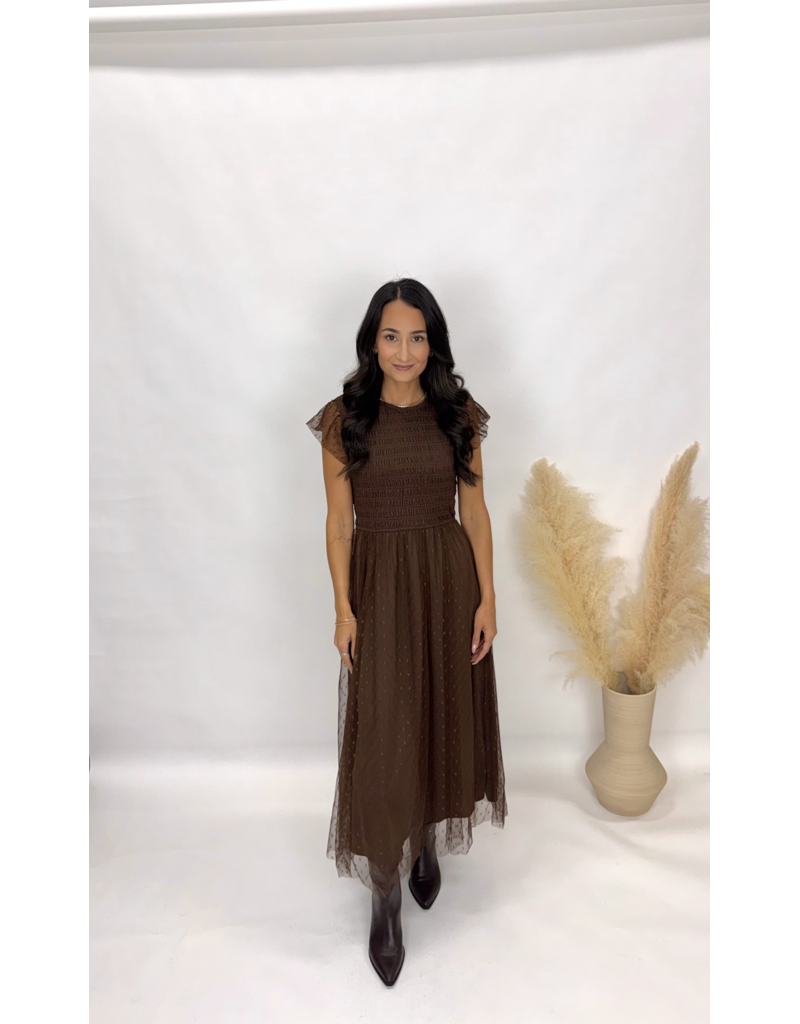 bp Gianna Polka Dot Midi Dress