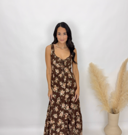bp Violet Floral Midi Dress