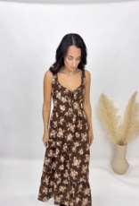 bp Violet Floral Midi Dress