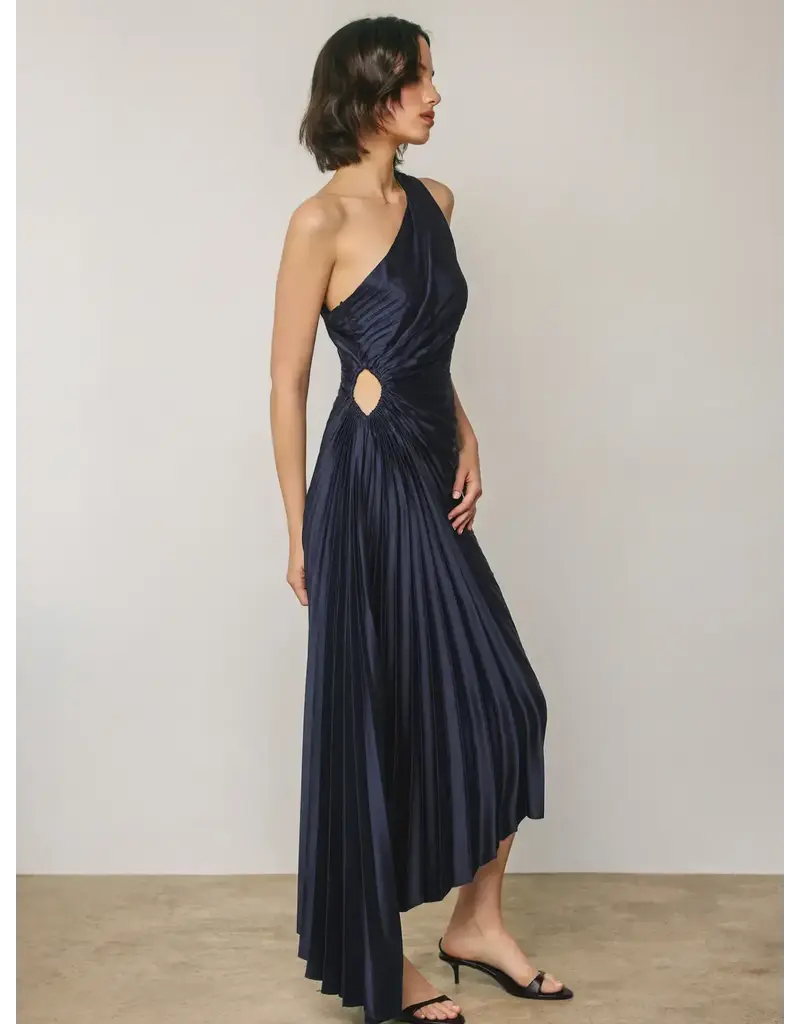 Dress Forum Satin Pleated Dress