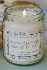 Sweet Water Decor Playing Mahjong with Mah Girls 9 oz Soy Candle