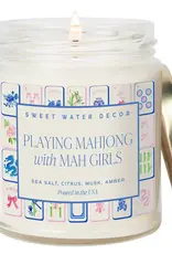 Sweet Water Decor Playing Mahjong with Mah Girls 9 oz Soy Candle