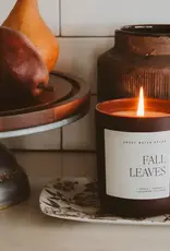 Sweet Water Decor Fall Leaves 15 oz Soy Candle, Matte Jar - Fall Decor