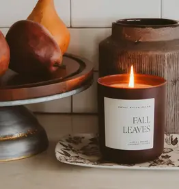 Sweet Water Decor Fall Leaves 15 oz Soy Candle, Matte Jar - Fall Decor