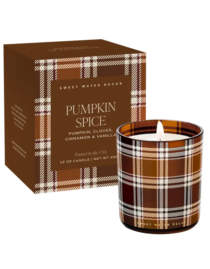 Sweet Water Decor Pumpkin Spice 12 oz Boxed Soy Candle - Fall Decor